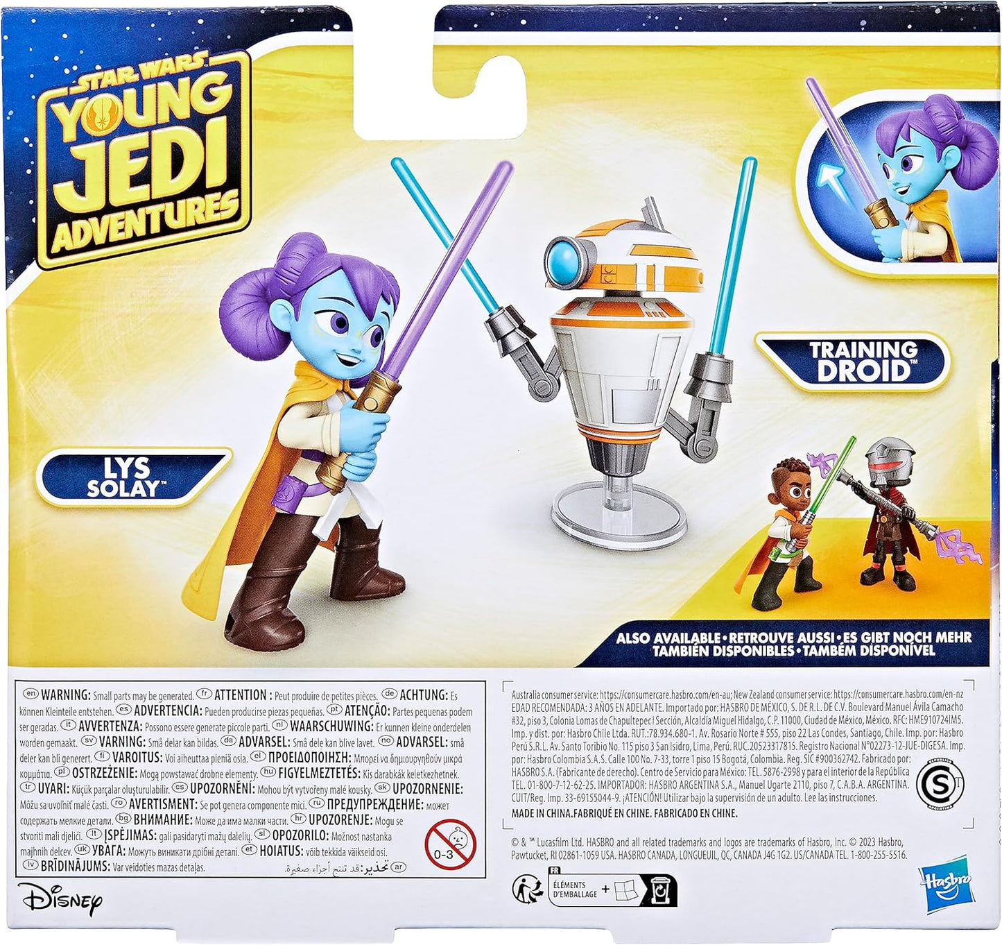 Star Wars Pop-Up Lightsaber Duel, Lys Solay & Training Droid Action Figures, 4"-Scale Star Wars Toys for Kids