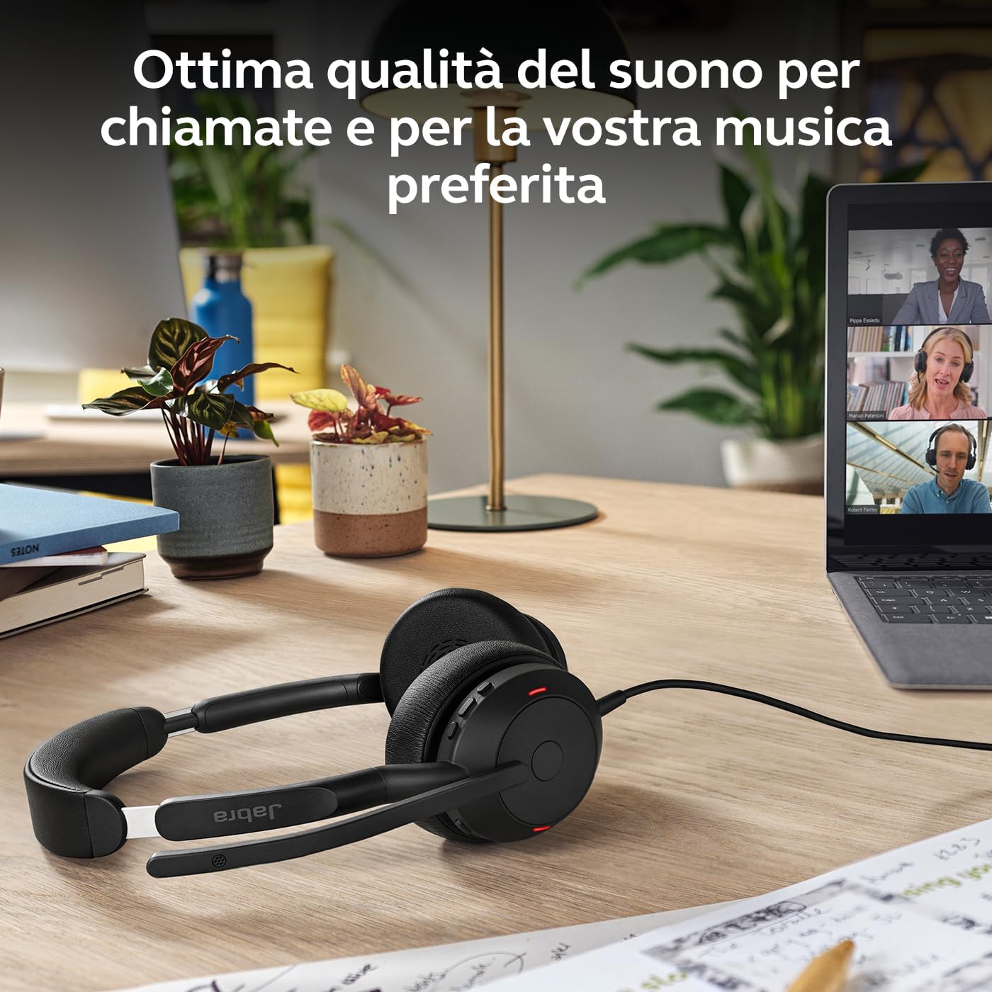 Jabra Evolve2 50 USB C/A MS Stereo, Kabelgebunden, 20 - 20000 Hz, B?ro/Callcenter, 148,9 g, Kopfh?rer, Schwarz