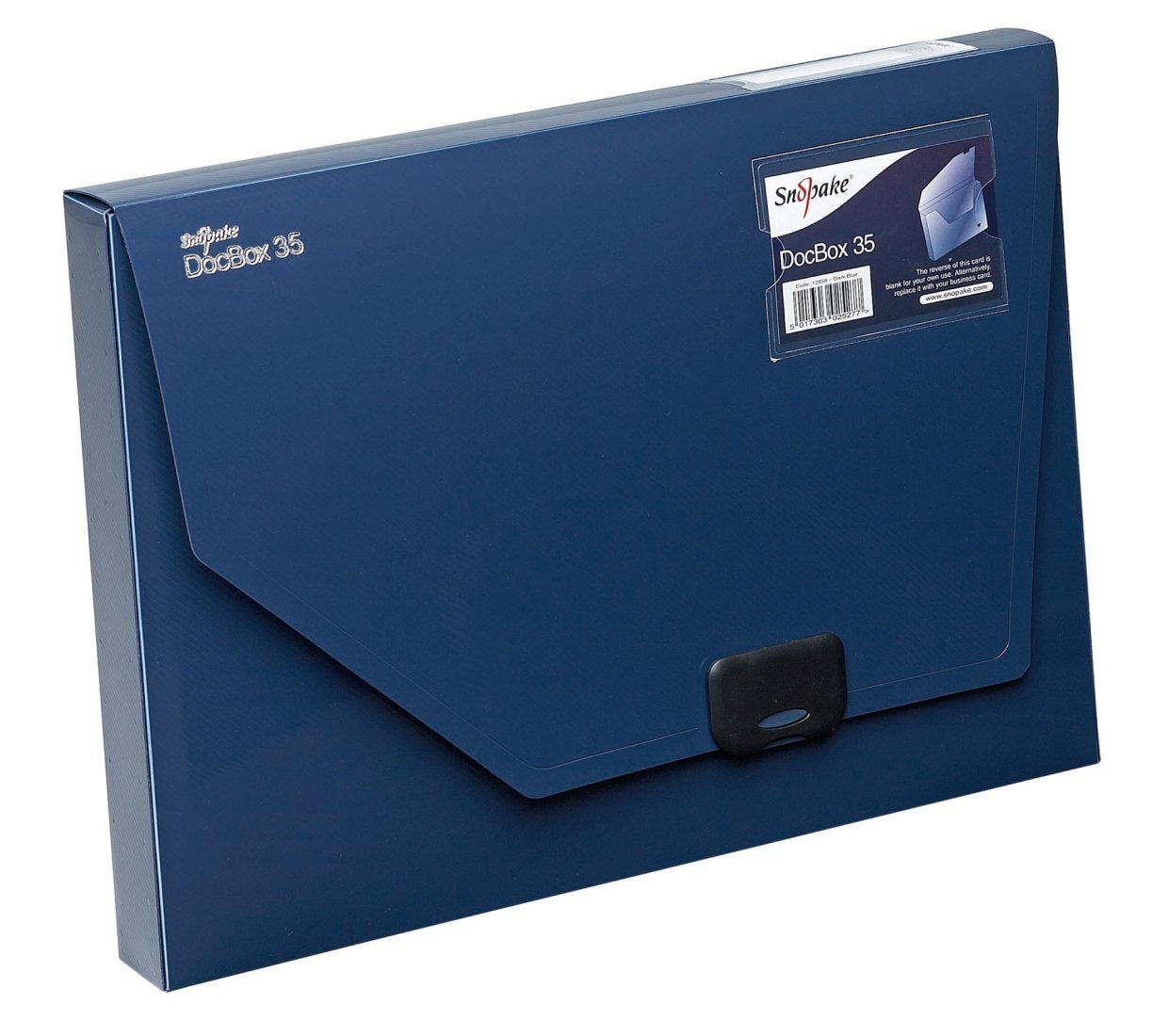 Snopake A4 DocBox Dark Blue 35mm Box File with Push Lock Ref: 12858
