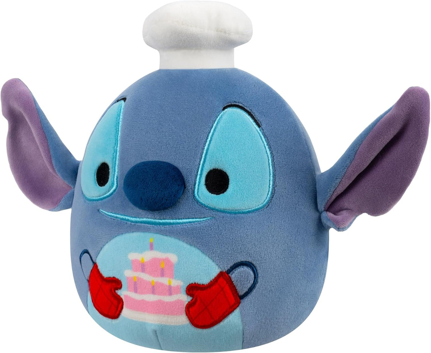 Disney Squishmallows Original 10-Inch Chef Stitch with Cake Plush
