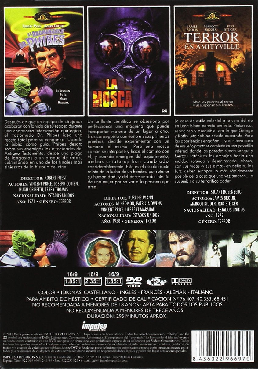 Pack Cine Terror C.Ficcion (3 Dvds) --- IMPORT ZONE 2