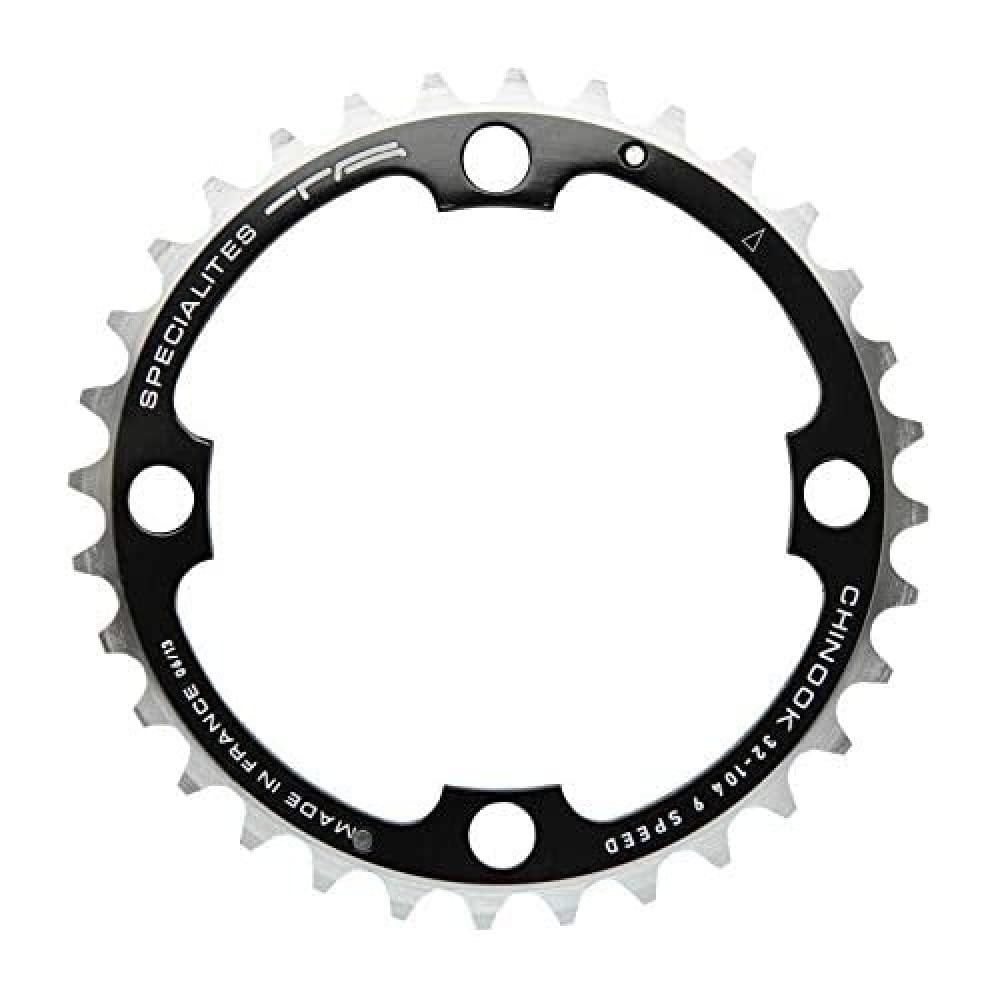 Spécialités TA Chinook 4 Arm 104pcd Middle 8/9 Speed Chainring, 36t, Black