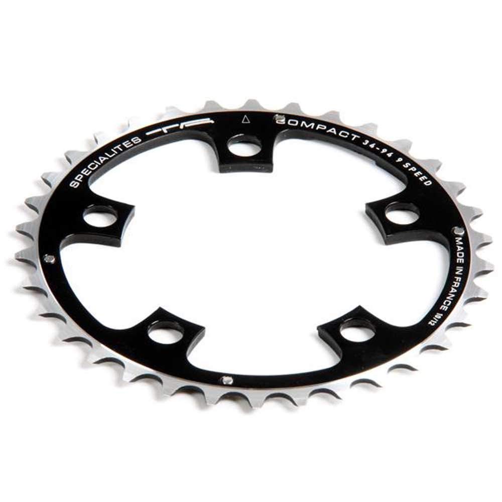 ATAT-1 Spécialités TA Compact 94pcd 5 Arm 9 Speed Chainring, Black, Outer 42T