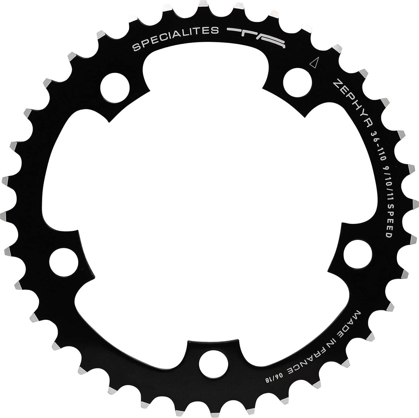 Spécialités TA Zephyr Compact 5-Arm 110pcd 9/10 Speed Chainring