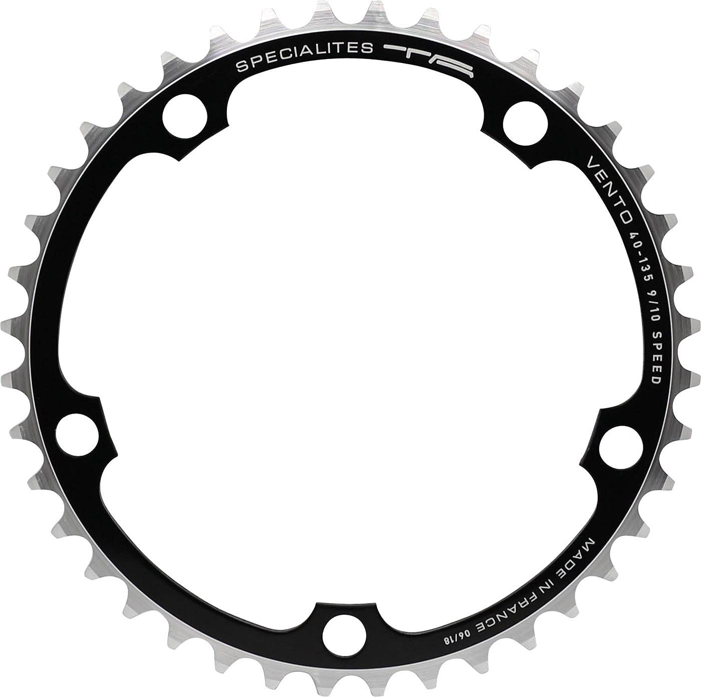 Spécialités TA Unisex's Vento 135pcd Campagnolo 9/10 Speed Chainring