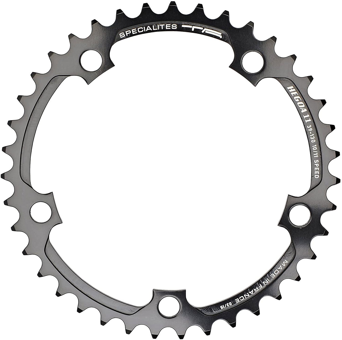 Spécialités TA 130pcd Hegoa 10/11X Chainring, Black, Inner 42t