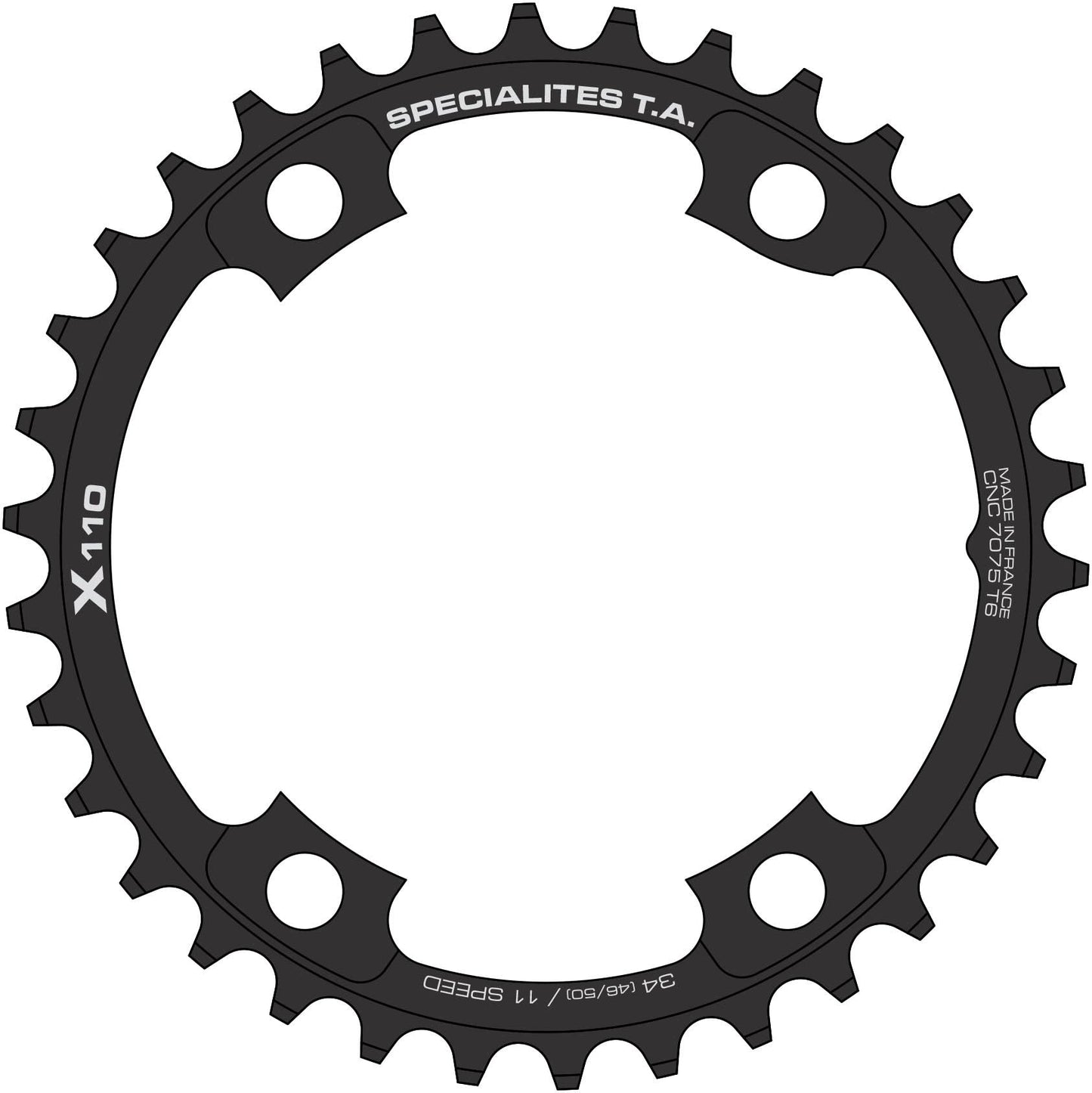 TA 110pcd X110 4 Arm 11x Chainrings