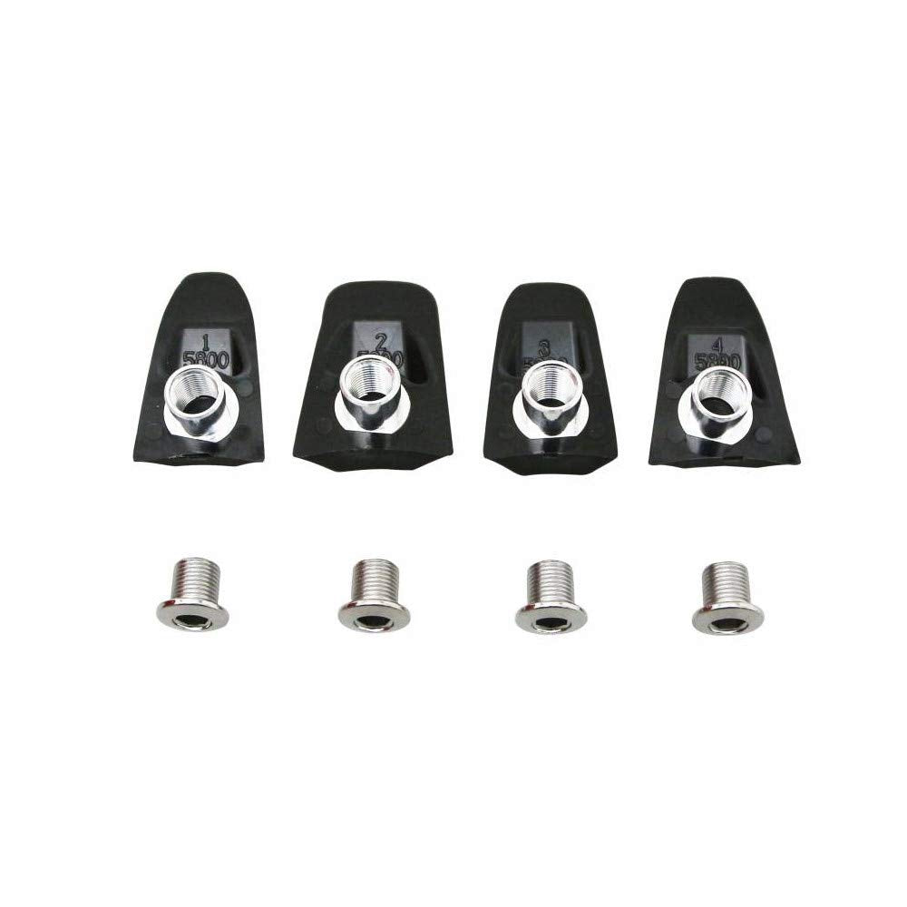 Spécialités TA R5800 Chainring Bolts & Cover Kit, Black, Pack of 4, Compatible with Shimano 105 R5800