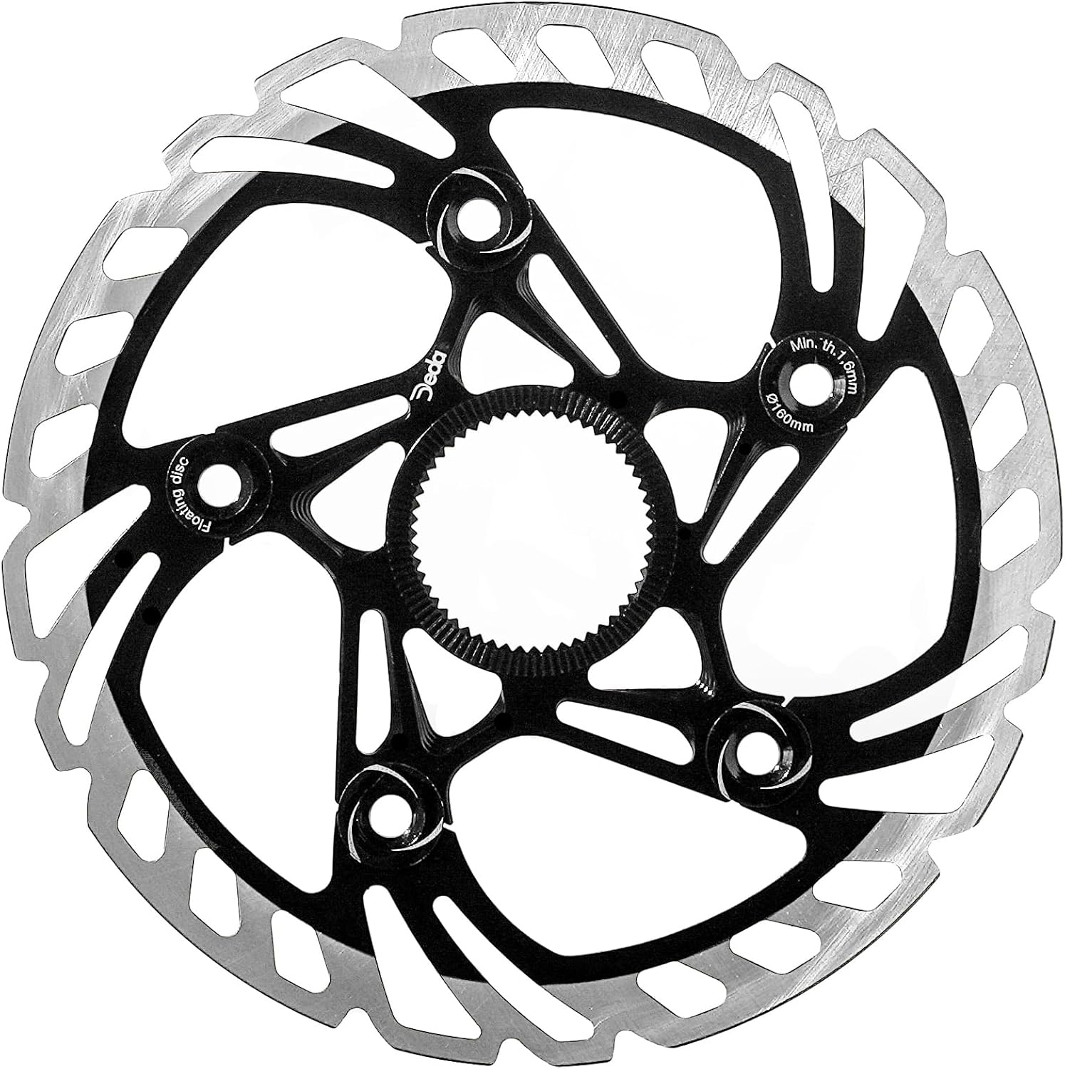 Deda Elementi Floating Disc Brake Rotor, Silver/Black