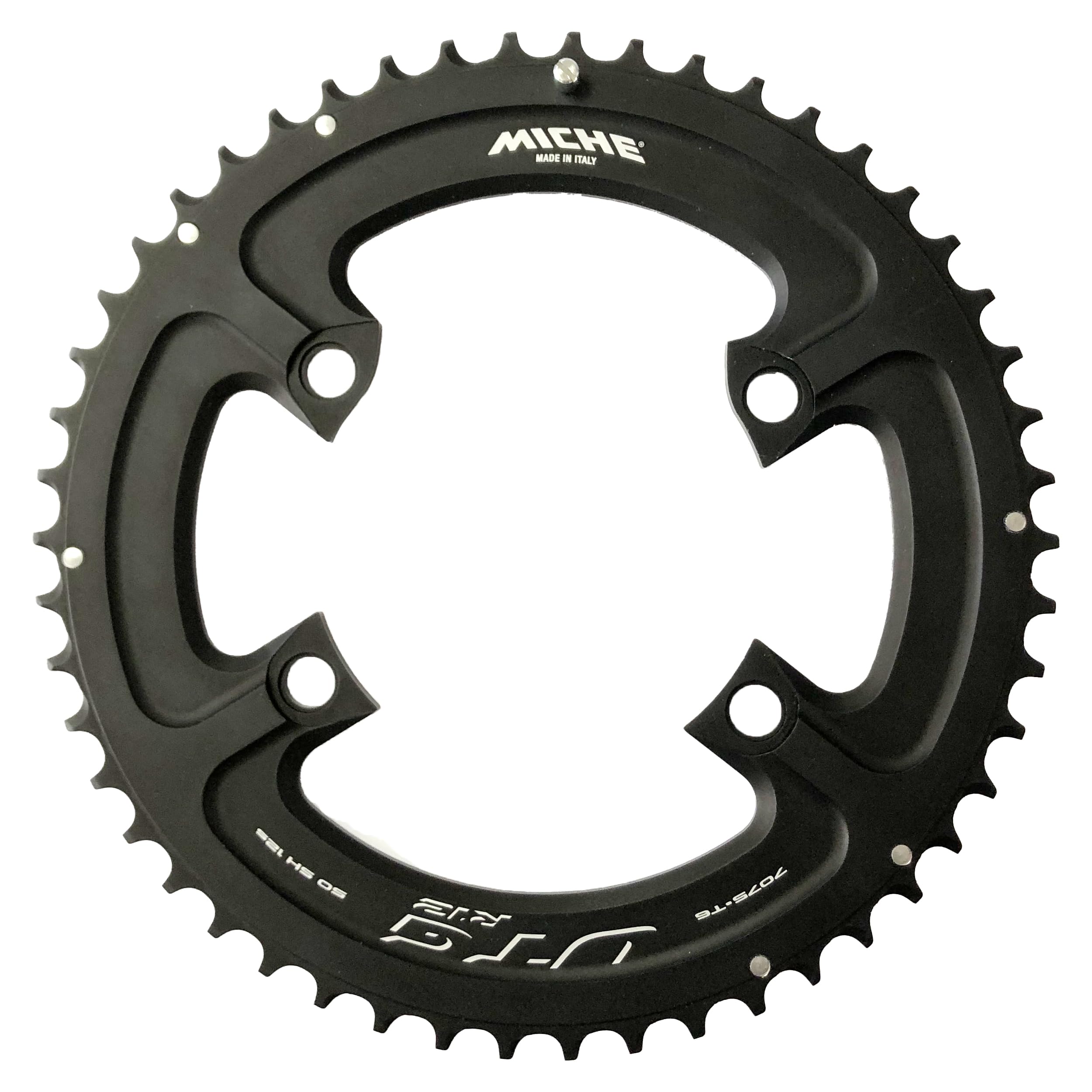 MICHE UTG R81 12 Speed Chainring, Outer Chrainring Including Chainring Outer Nuts, Black, 48t