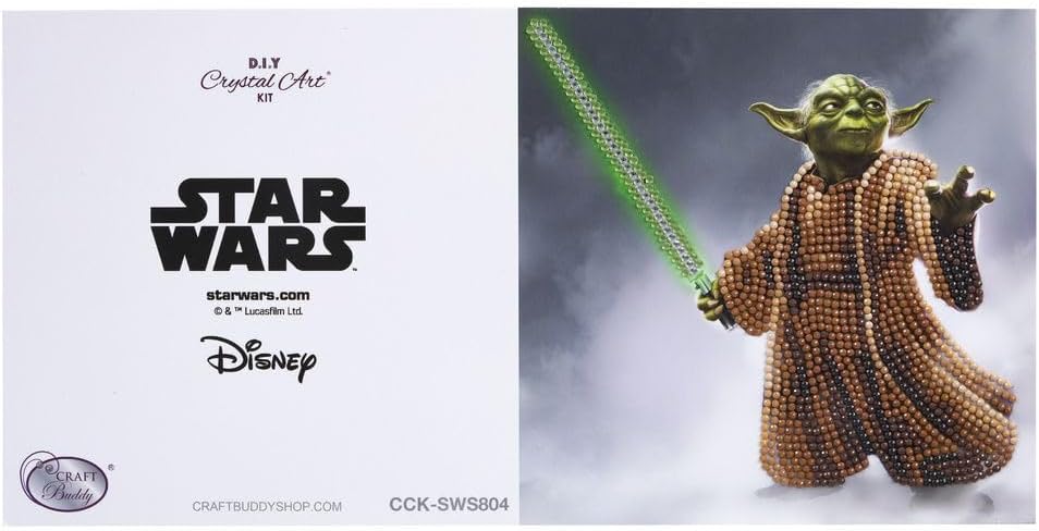 Yoda 18x18cm Crystal Art Card