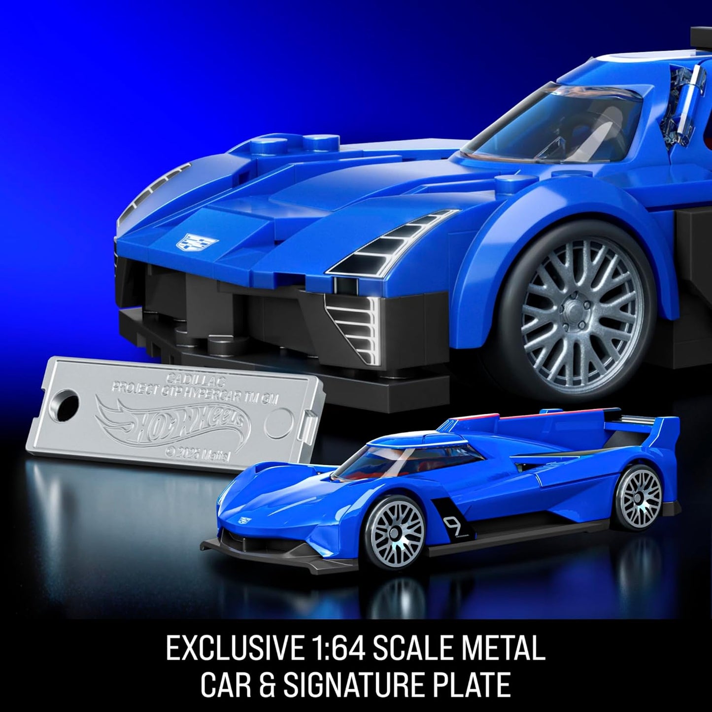 Mattel Brick Shop Hot Wheels Cadillac Project GTP Hypercar , 236 piezas, detalles realistas y pegatinas para personalizarlo, para adultos coleccionistas y niños y niñas a partir de 10 años, JFR89