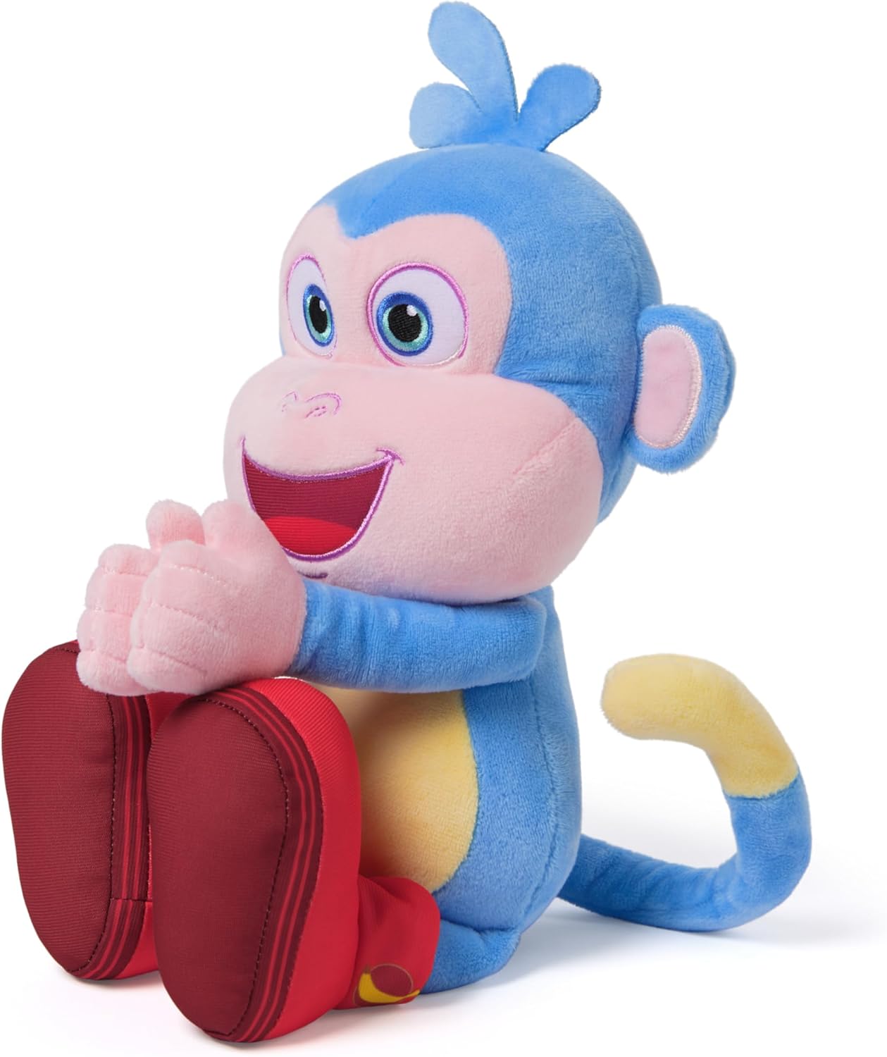 DORA Nickelodeon Official Bananas for Boots Stuffed Animal, Educational Toys, Interactive Plush Toys, Stuffed Monkey for Age 3 and Up, 33 cm, Blue