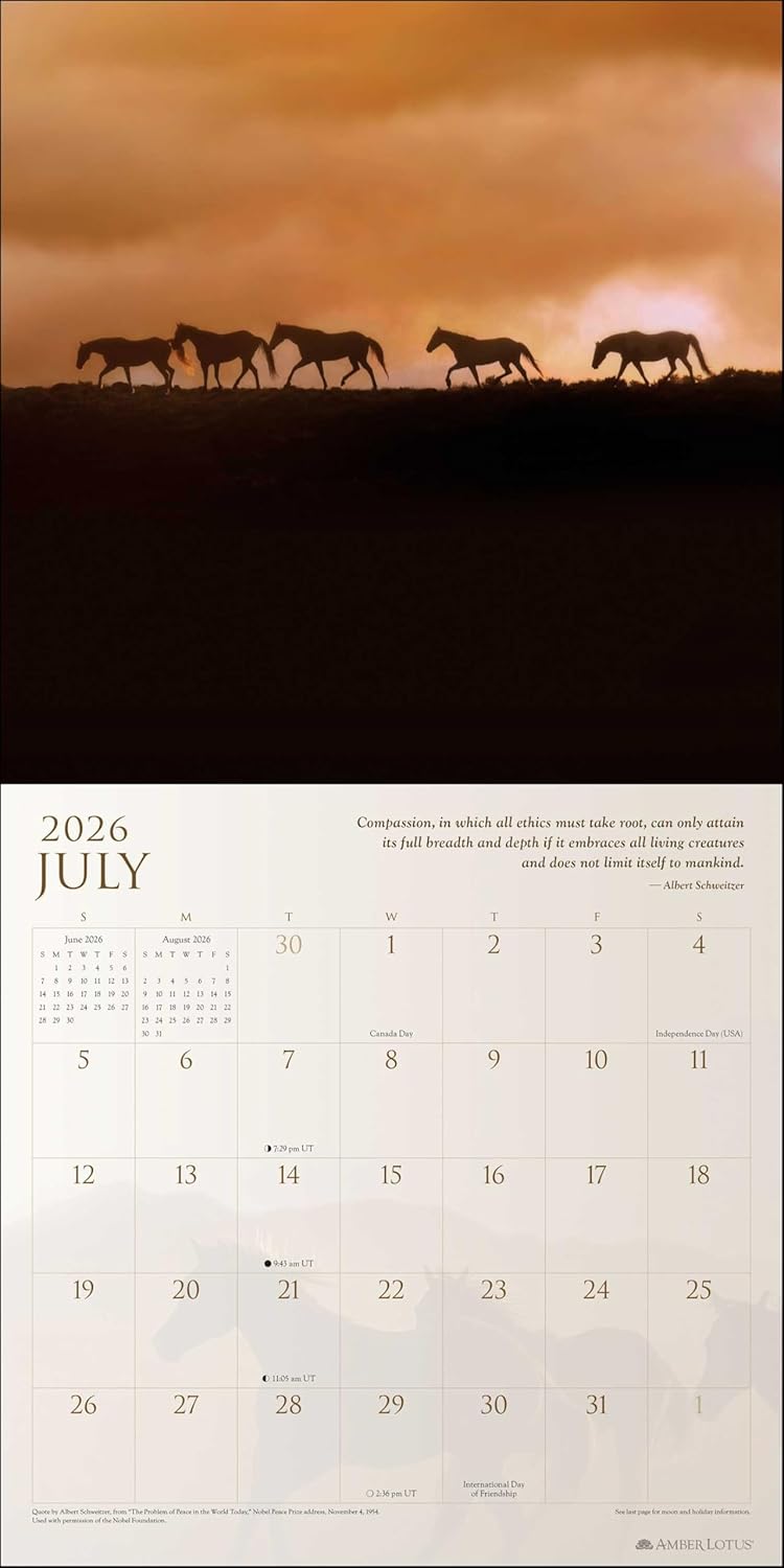 Spirit Horses 2026 Wall Calendar by Tony Stromberg
