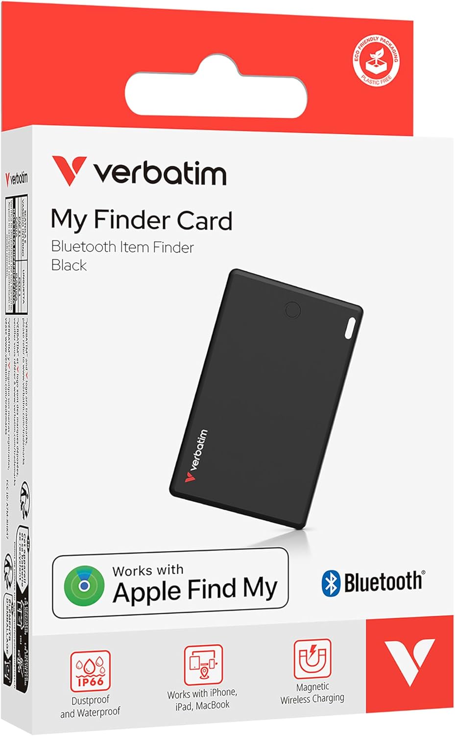 MYFCR-01B My Finder Card Bluetooth Item Finder 1 Pack Black