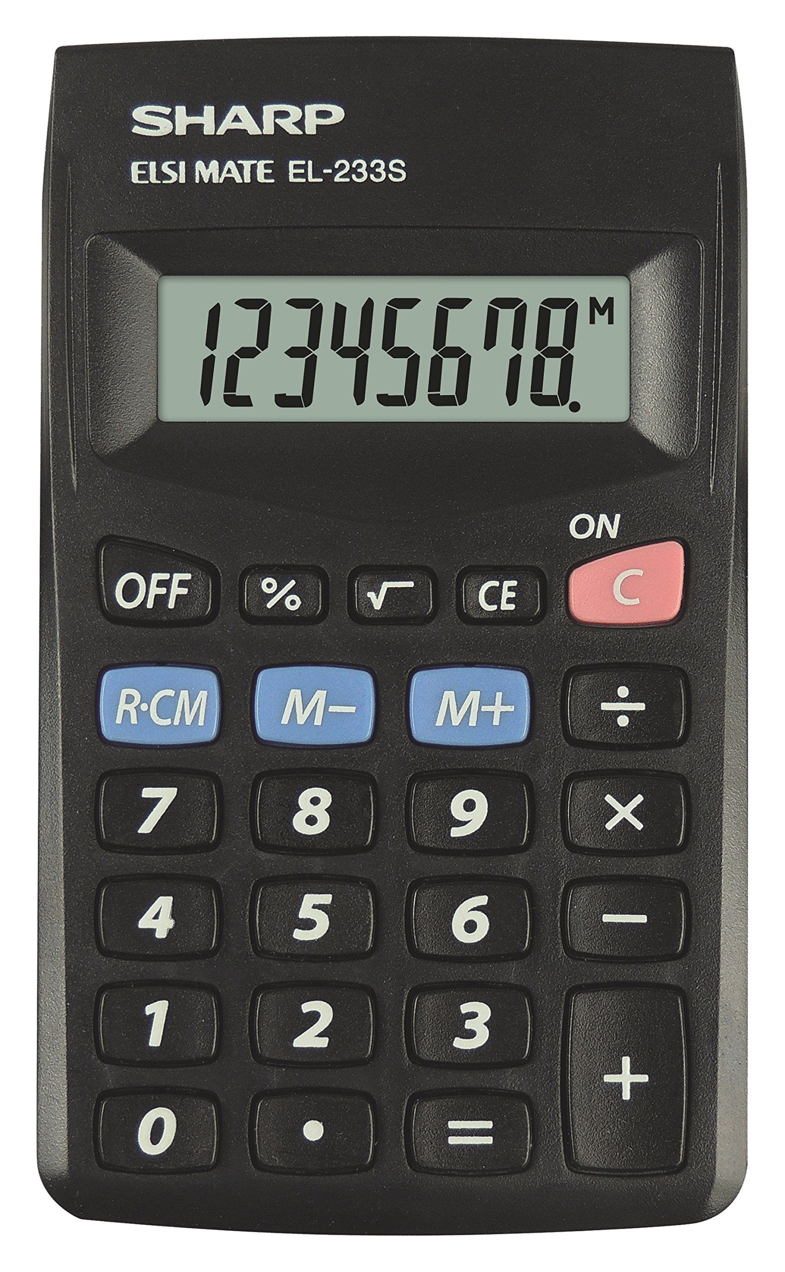 Sharp El233SBBK Pocket Calculator - Black