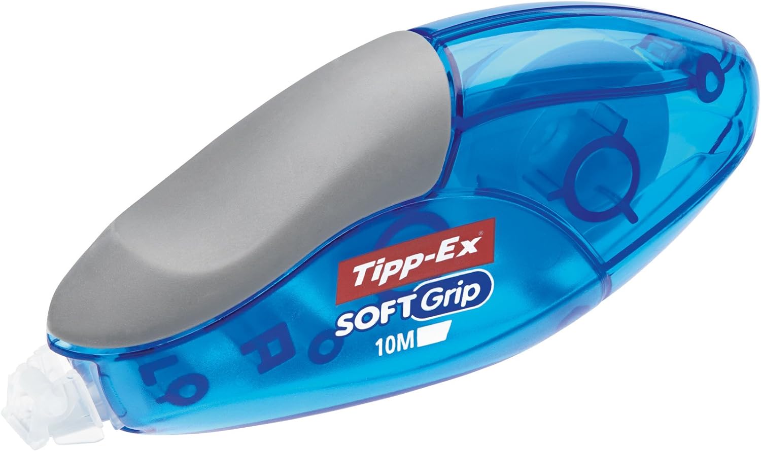 BIC Tipp-Ex Pocket Mouse Soft Grip, Correction Tape, 50m Coverage of Tear-Resistant Tape, White, Pack of 10