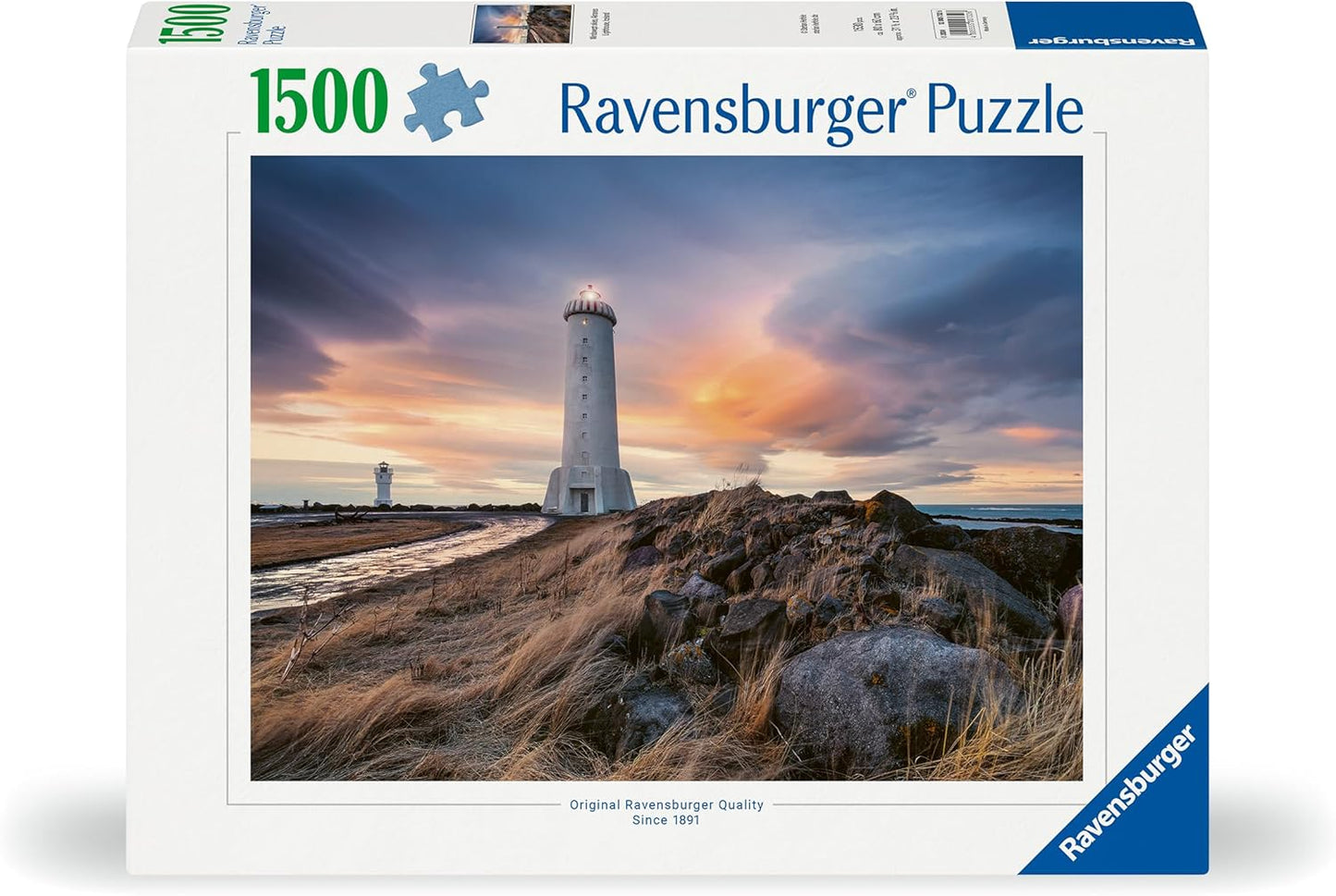 Ravensburger - Legpuzzel Prachtige Lucht Boven de Vuurtoren van Akranes Ijsland 1500st.