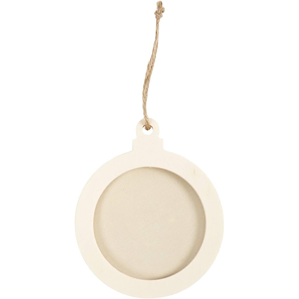 Creativ Company - Houten Ronde Lijst Hanger 8cm 24st.