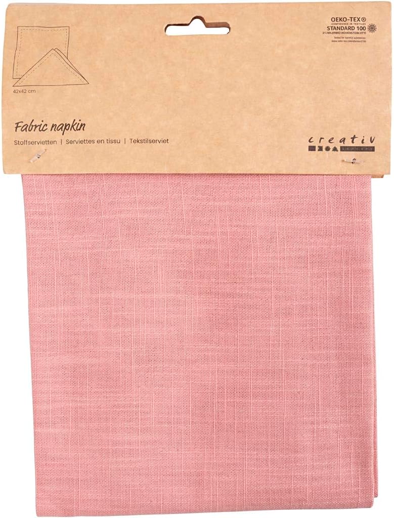 Creativ Company - Stoffen Servet Roze 42x42cm