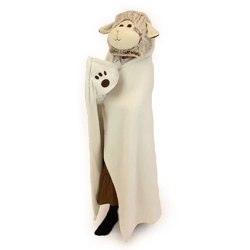 COZY NOXXIEZ Animal Hooded Blankets (Schapen