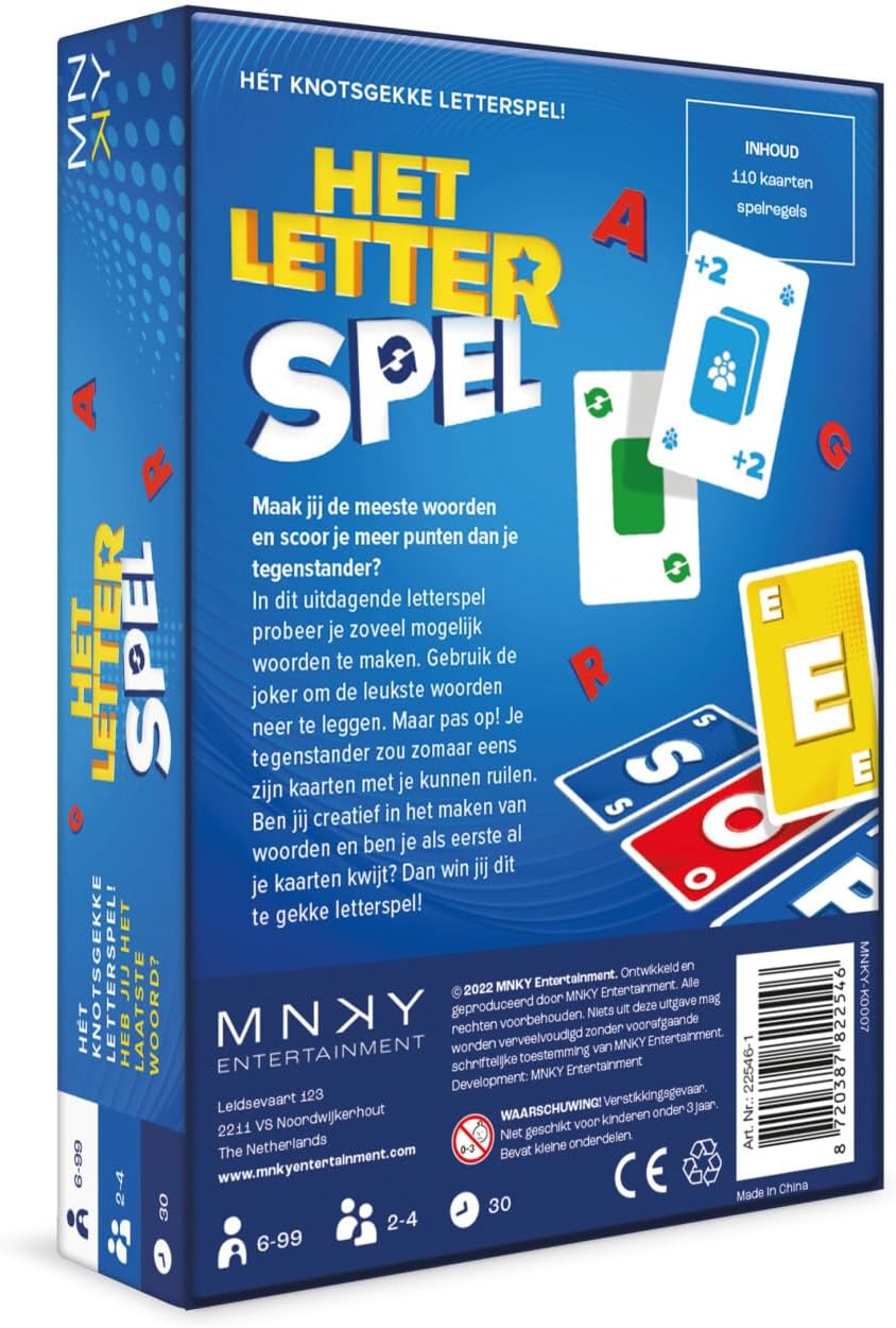 Rebo Publishers - Mnky - Letterspel Kaartspel