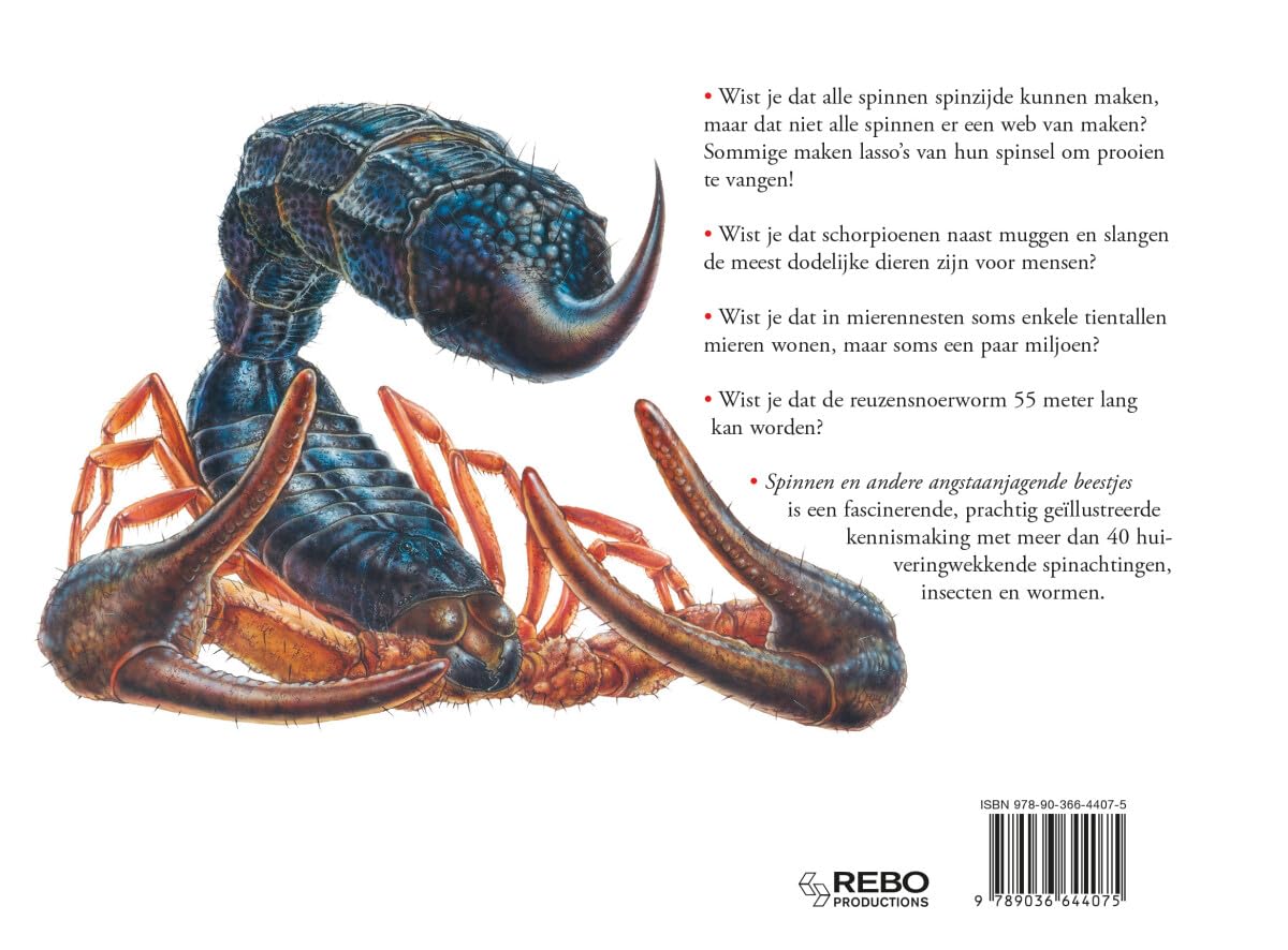 Rebo Publishers - Boek Over Spinnen Angstaanjagende Wezens