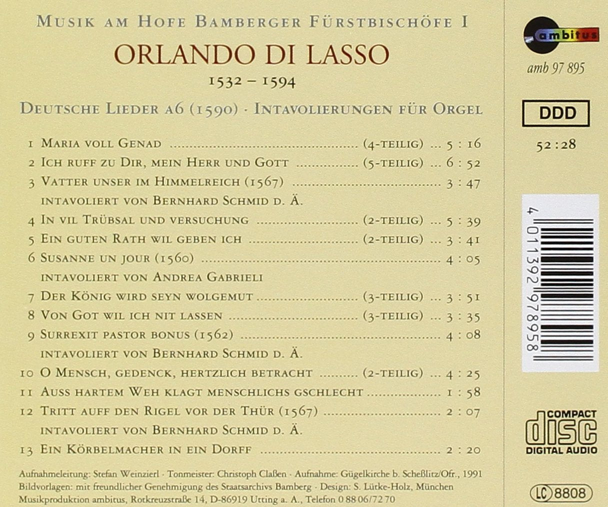 Lasso:Deutsche Lieder
