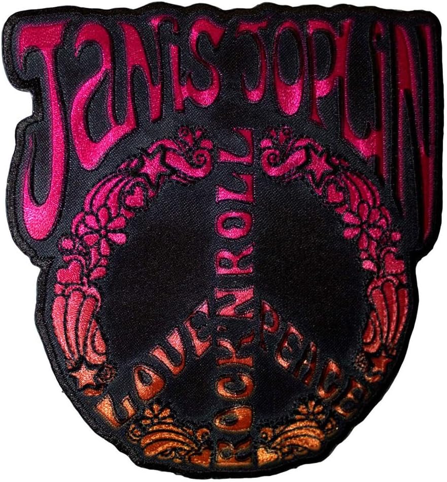 Janis Joplin Peace Sign Woven Patch One Size