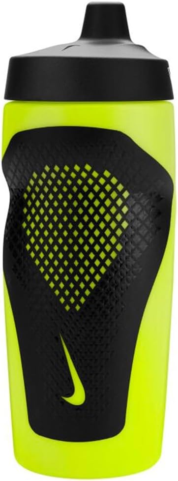 Nike Unisex - Adult Refuel Bottle Grip 18 oz Water Bottle, Volt/Black/Black, 532 ml