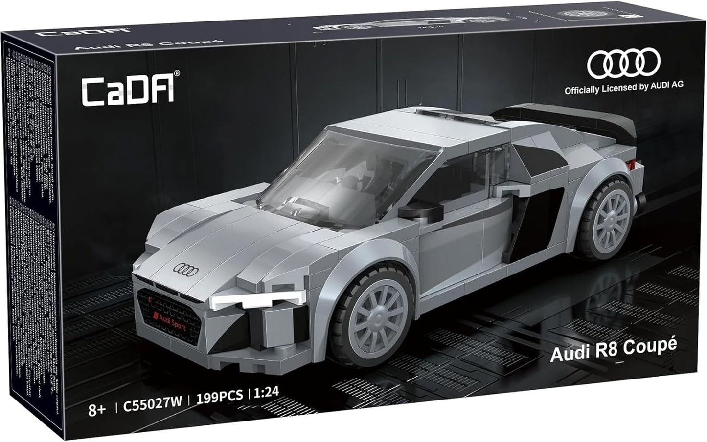 CaDA Audi R8 Coupé Sports Car - 199 Pieces - Self-Build Brick Building Block Model C55027W