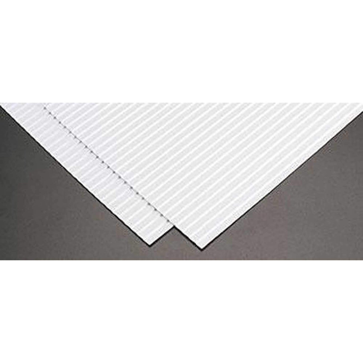 Plastruct - 1/16 Sheet Corrugated Siding Wh. Ls 0.5x275x175mm 2x Ps-27