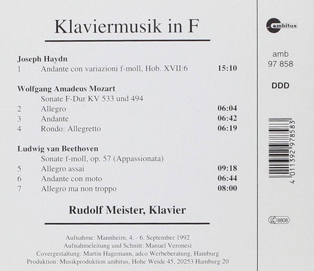 Klaviermusik in F