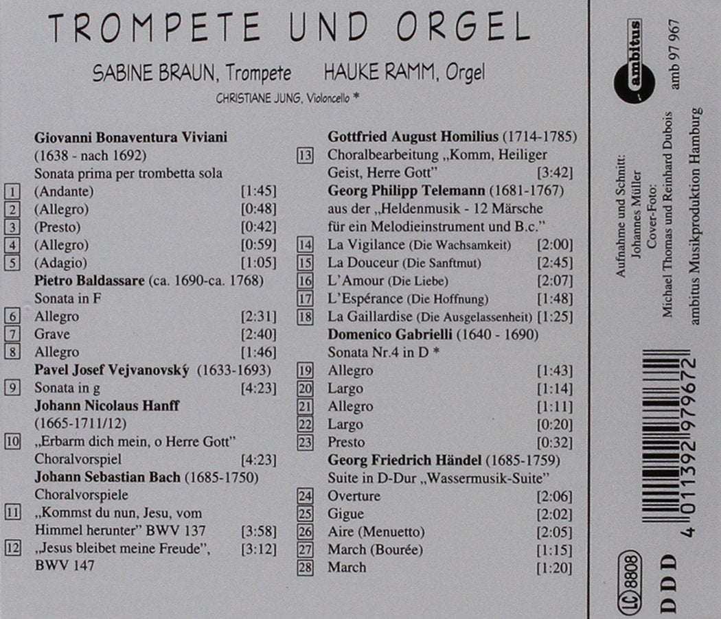 Trompete und Orgel / Braun, Sab