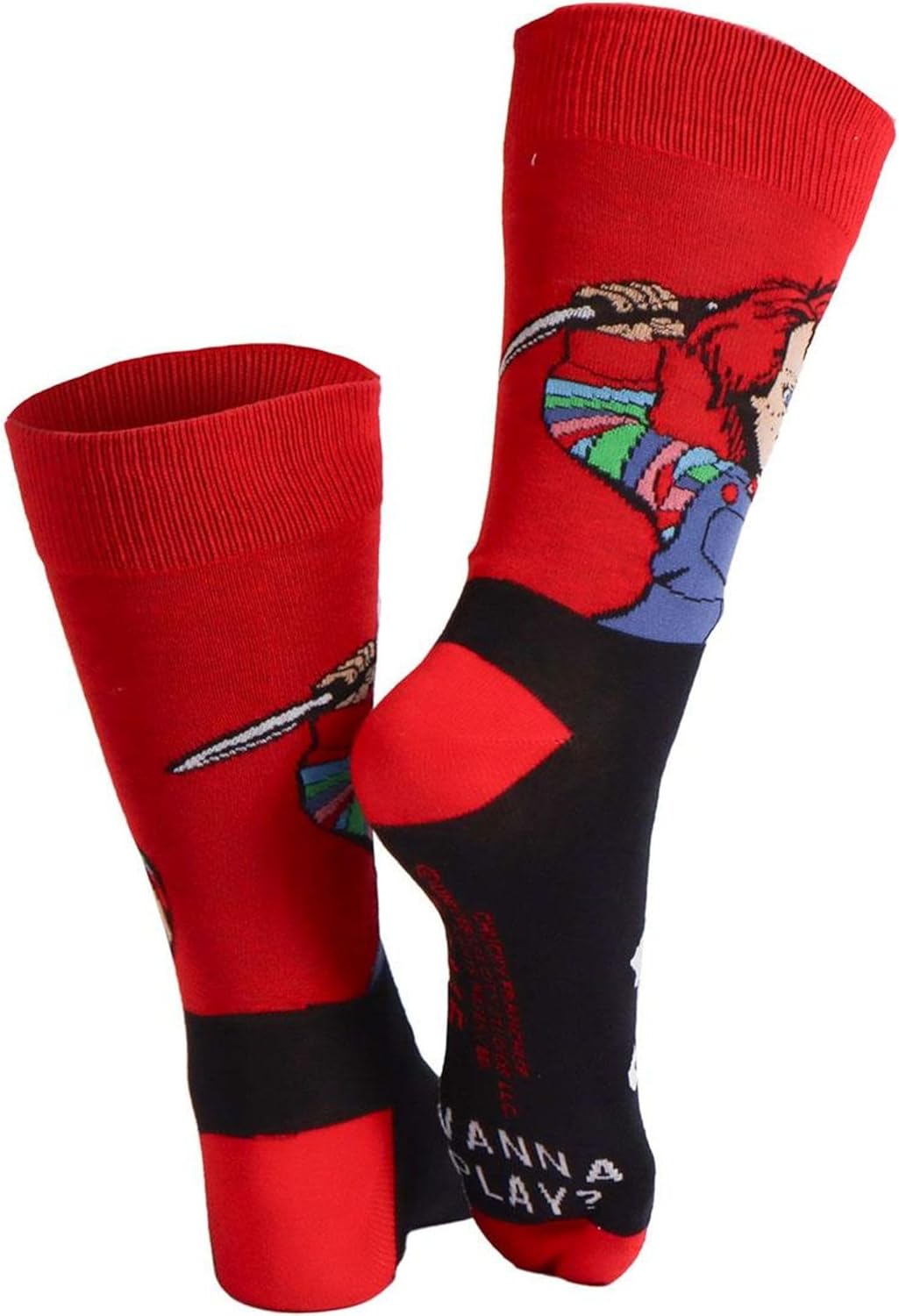 Calcetines Infantiles Diseño de Chucky – Comodidad Y Estilo Para Niños Con Su Personaje Favorito Socks, Dark Red, 38-45 Boys