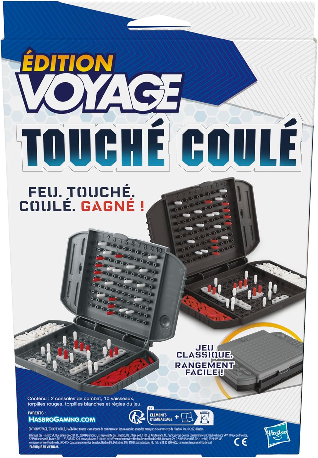 Hasbro Gaming Gegossene Berührung, Reise-Edition, tragbares Spiel für 2 Spieler, Reisespiel, Spiel für Kinder, ab 7 Jahren (französische Version