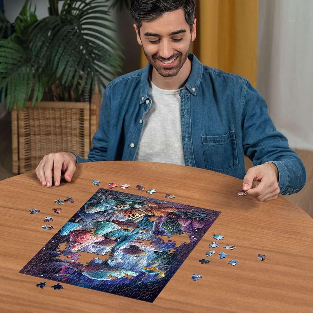 Ravensburger - Moonlight Mushrooms 500p Glow (12001386)