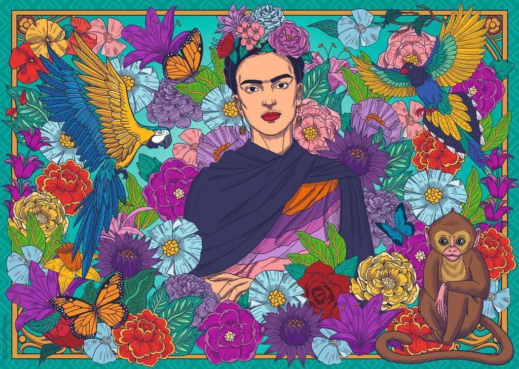 Ravensburger - Frida Kahlo’S Paradise: Parrot, Monkey And Blooms (12001475)