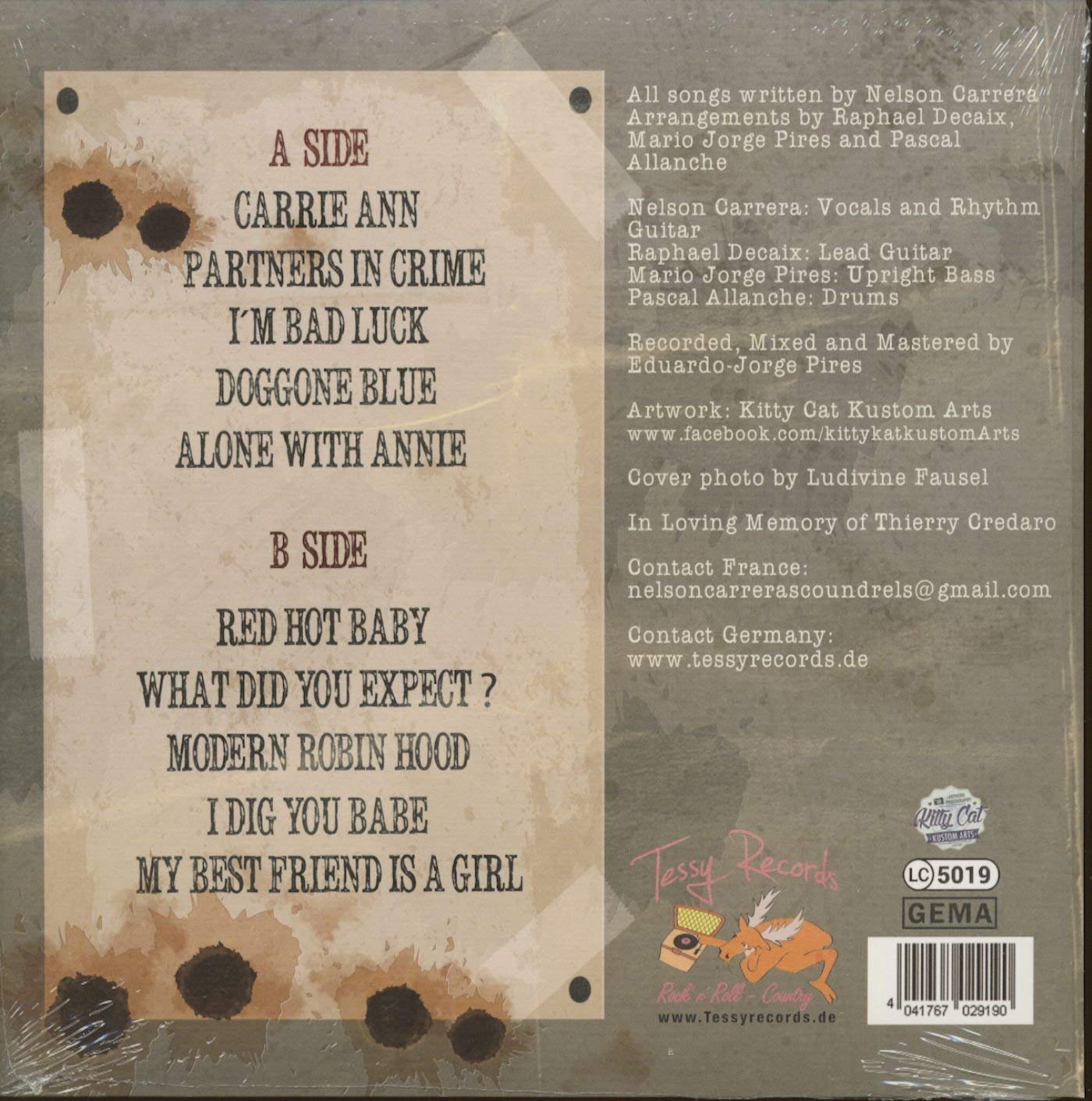 Nelson Carrera & The Scoundrels - Partners In Crime (10 Lp)