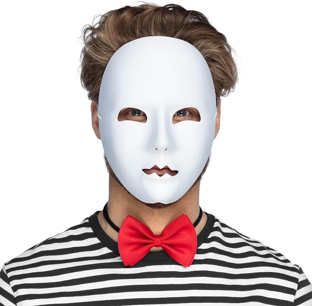 Boland - Maschera viso pantomima per costumi di carnevale o JGA, accessori per costumi, accessorio per carnevale