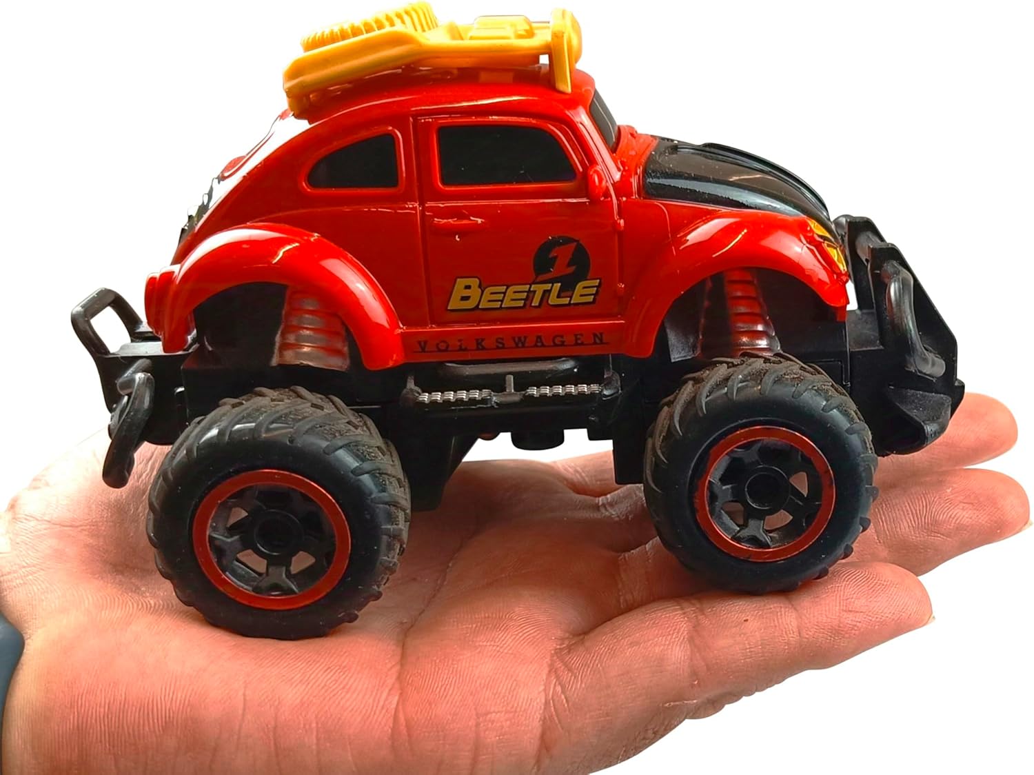 Carson 500404318 1:32 VW Beetle Rally 2.4GHz RTR rot - Ferngesteuertes Auto, Fahrzeug, Fahrzeit 60 min, RC Auto für Kinder, Spielzeug für Kinder, Remote Control Car