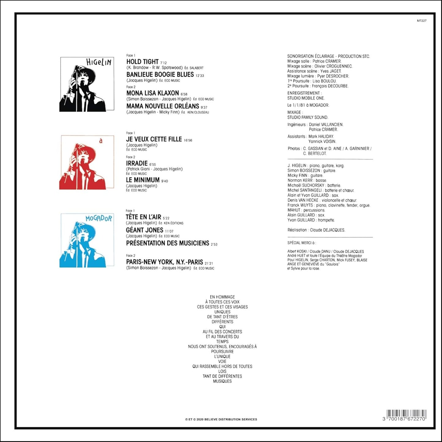 Jacques Higelin - Higelin A Mogador (3 LP)