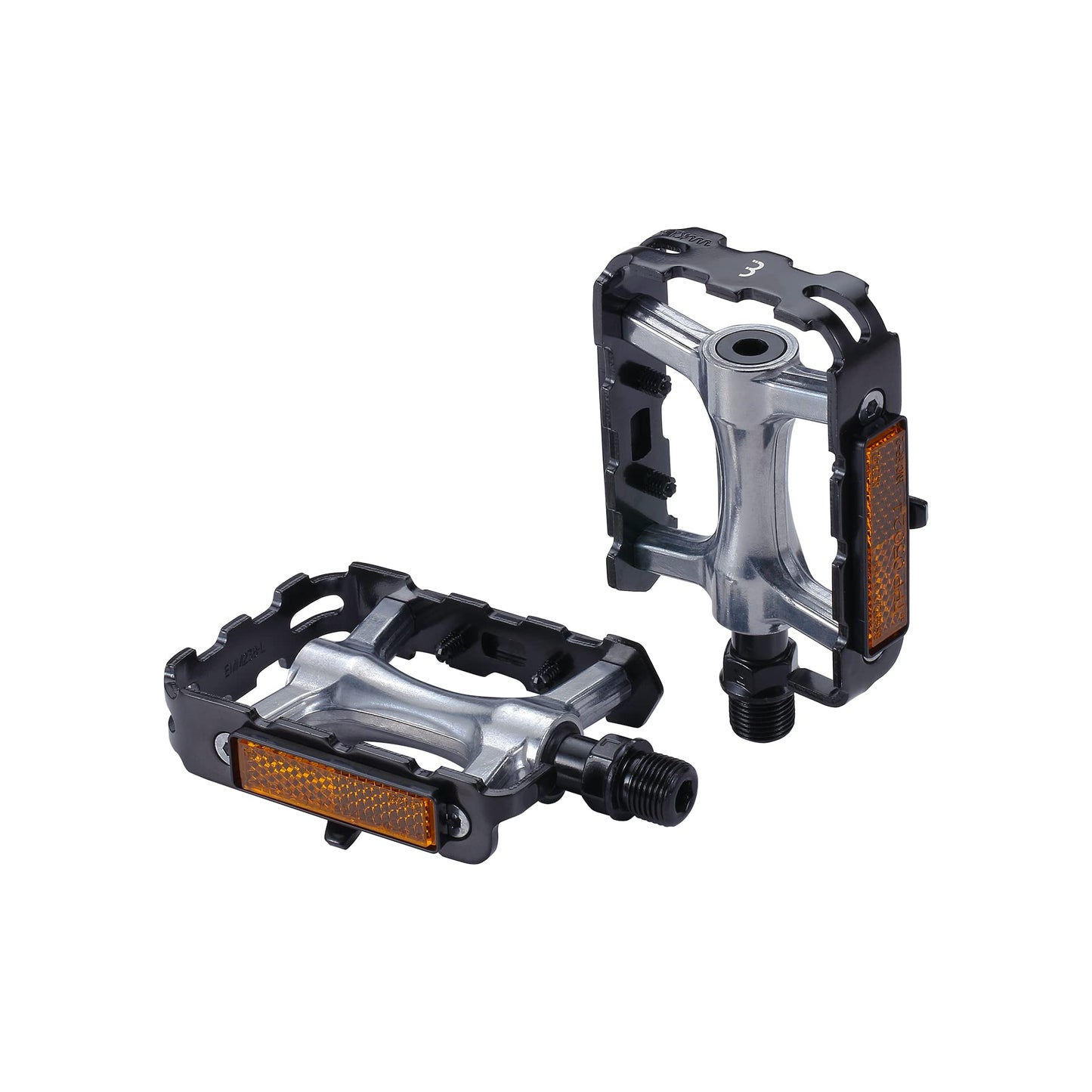 BBB Pedali classici piatti per bicicletta, 9/16", in alluminio CrMo, cuscinetti resistenti, antiscivolo, per bici da urbano ClassicRide BPD-17