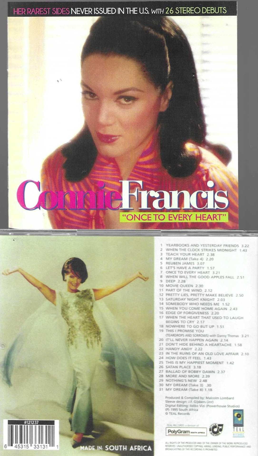 Francis, Connie Once To Every Heart-Extreme Unissued Rarities-31 cuts-26 Stereo Debuts