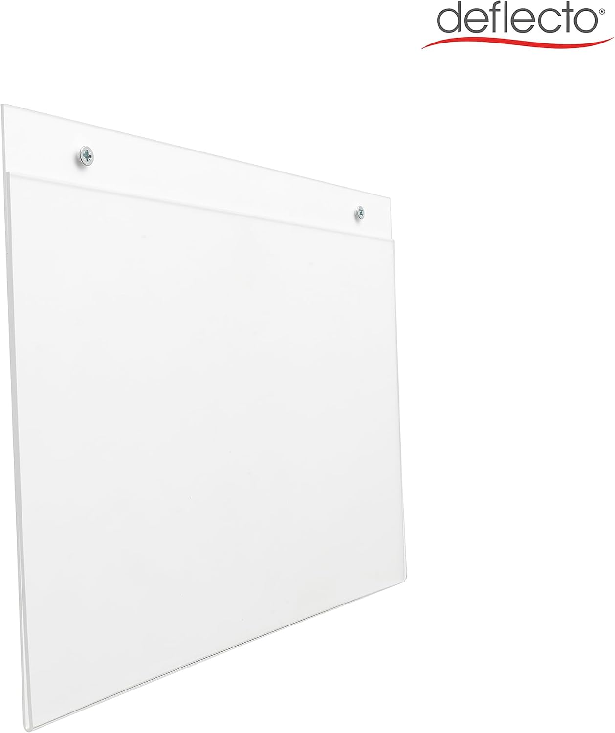 Deflecto A4 Landscape Wall Sign Holder - A4 Sign Holder - A4 Wall Mounted Document Holder - Poster Holder - Advertising Board Wall Display - Wall Mounted Letter Board Sign - Wall Message Board