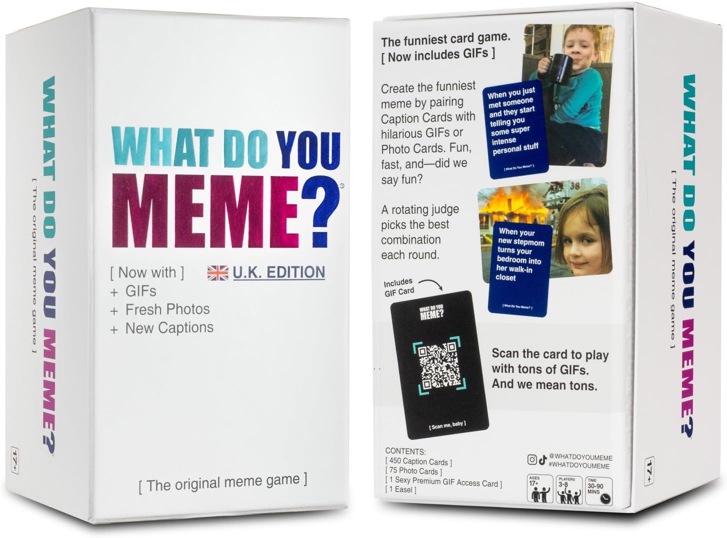 WHAT DO YOU MEME? Core Game (New UK Edition) Now Including GIF's by Relatable, The Essential Adult Party Game for Meme Lovers Now with Refreshed Content, Great for Adult Games for Game Night, 17+