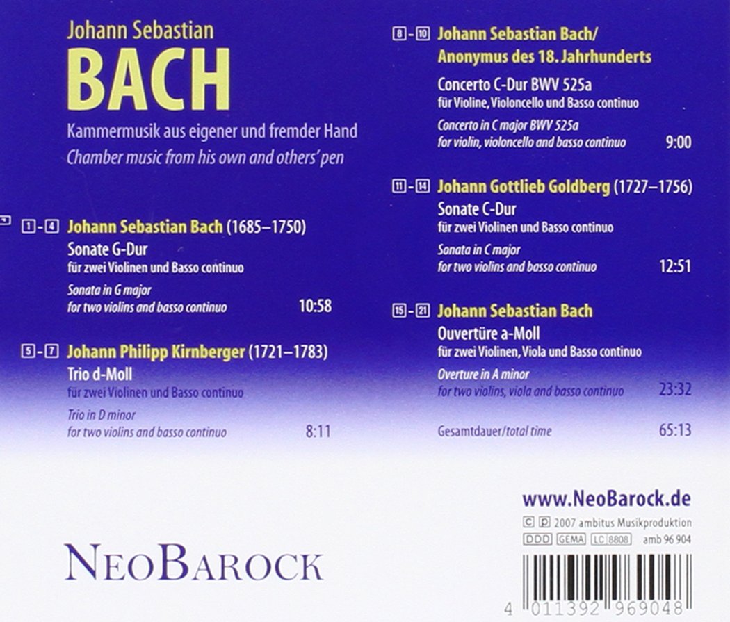 Neobarock Spielt Bach