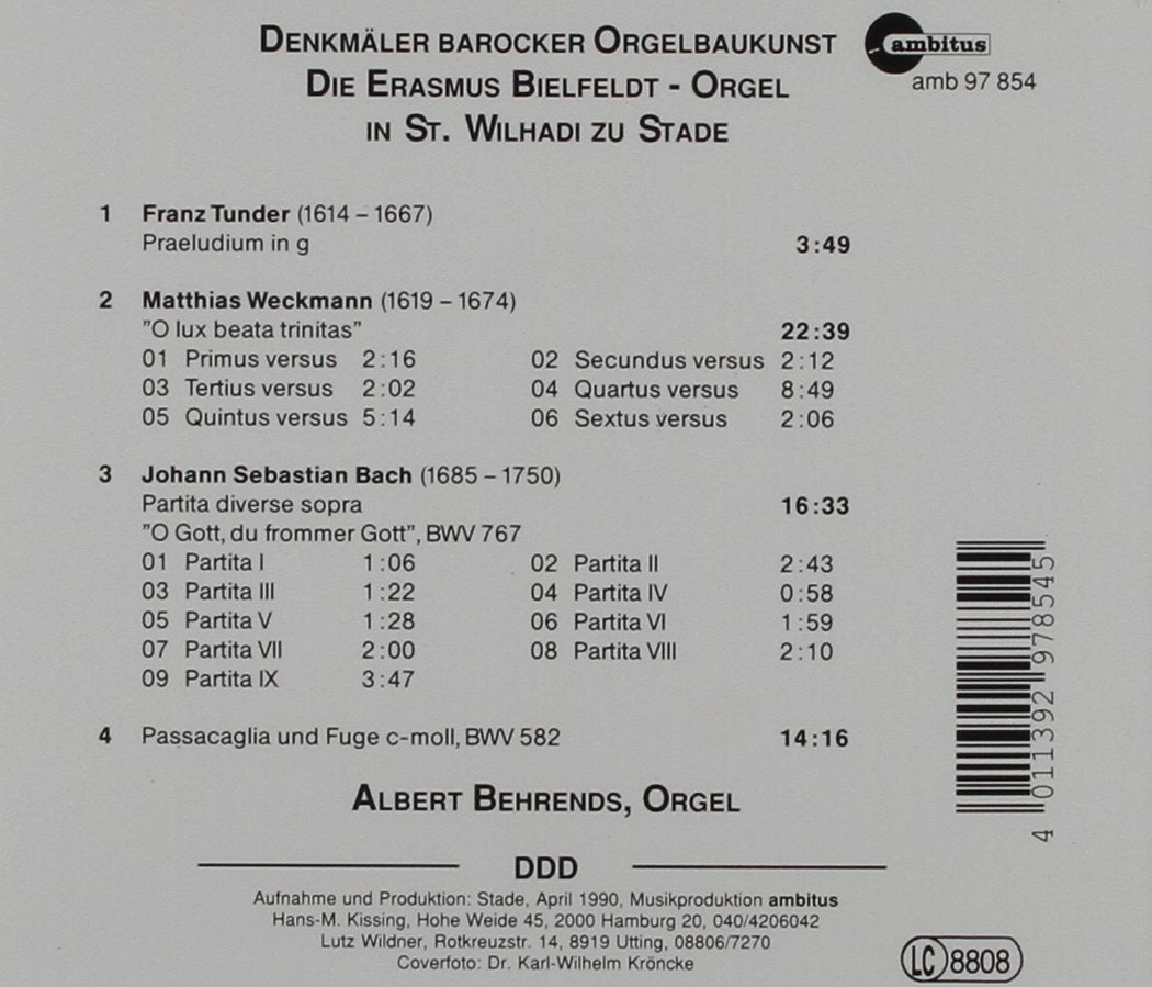 Erasmus Bielfeldt Orgel Stade