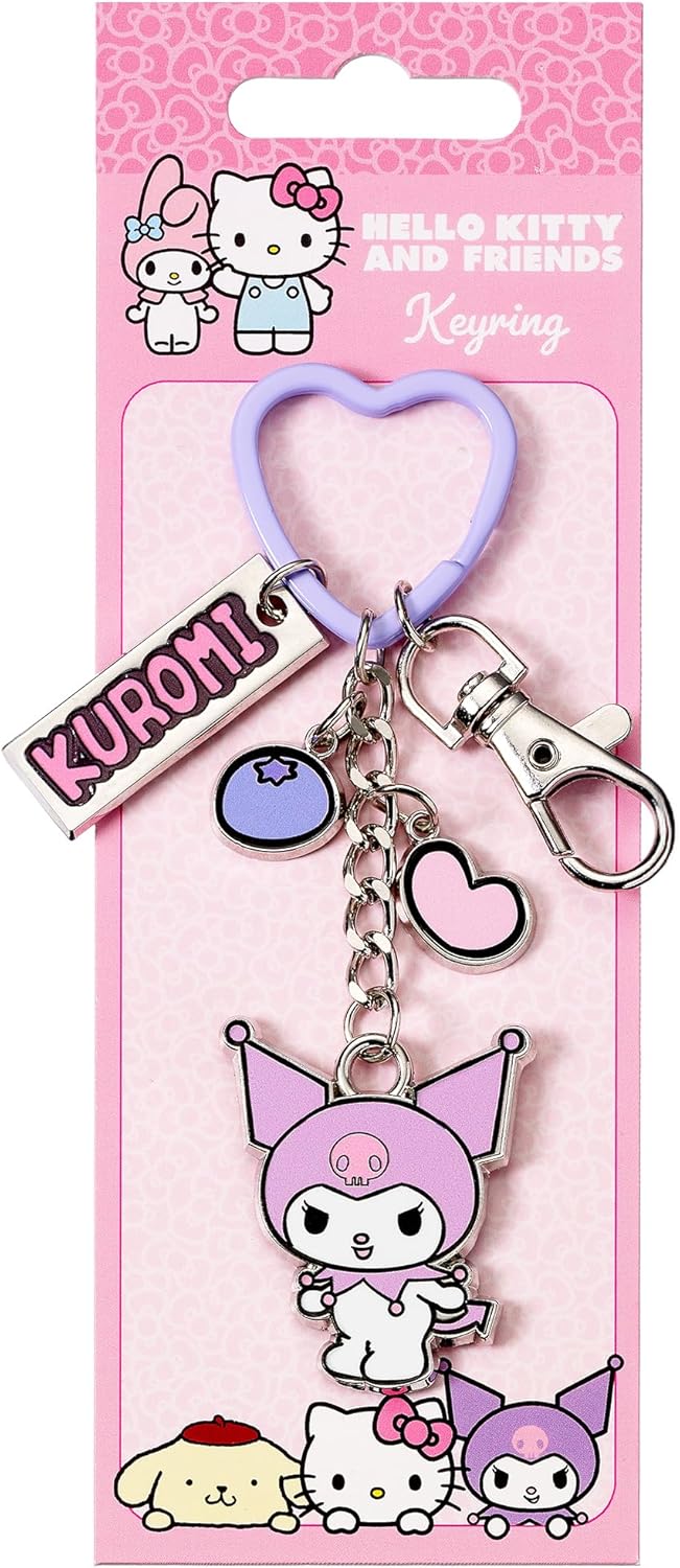Hello Kitty Kuromi Keyring with Charms