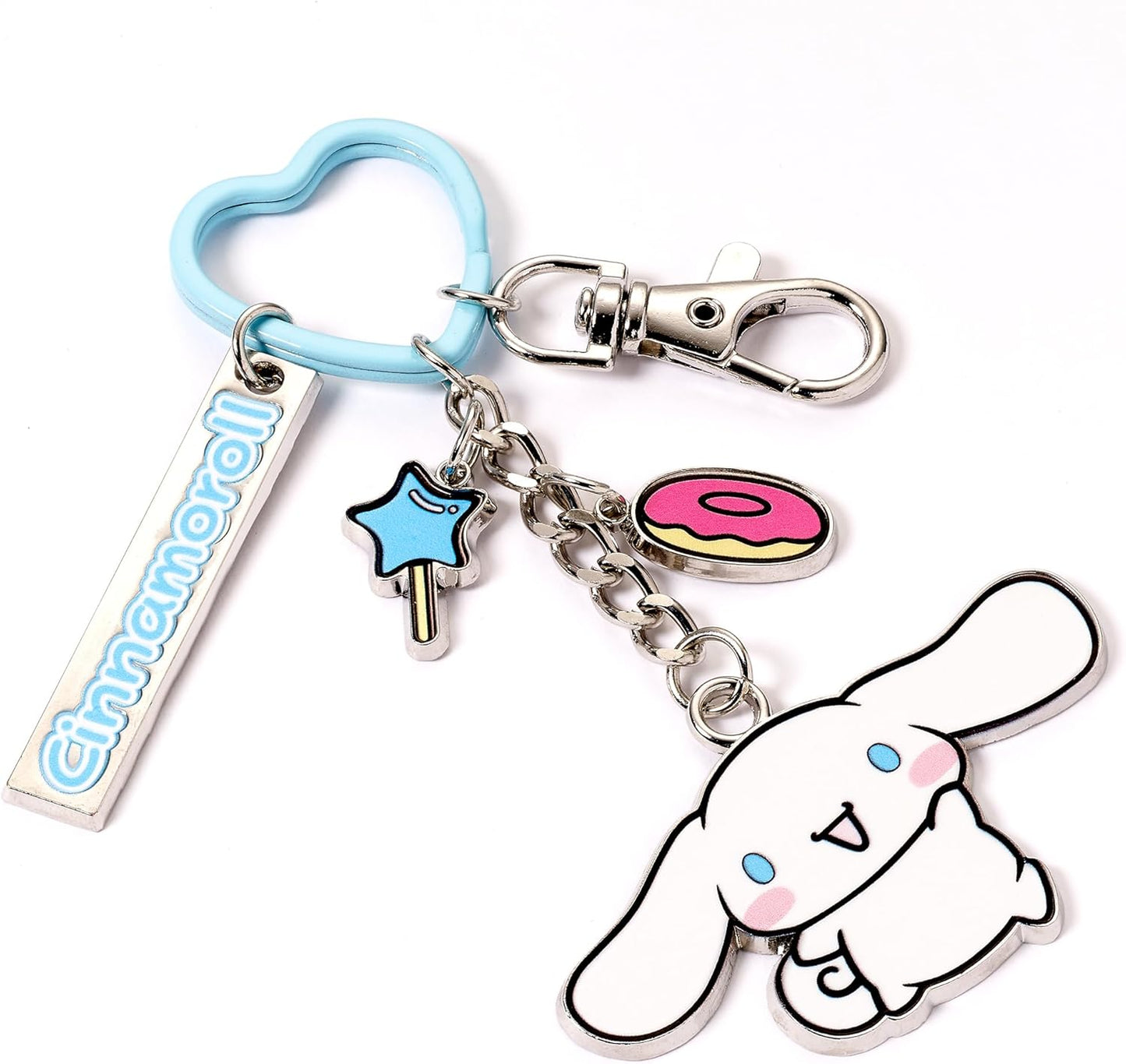 The Carat Shop Hello Kitty Porte-clés Cinnamoroll avec breloques, The Carat Shop Portachiavi Hello Kitty Cinnamoroll con ciondoli, The Carat Shop Hello Kitty Cinnamoroll Schlüsselanhänger mit Charms, The Carat Shop Hello Kitty Cinnamoroll sleutelhanger me